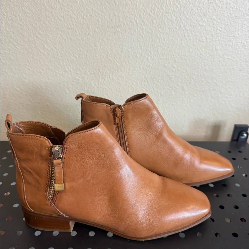 Aldo Tan Leather Ankle Booties - Picture 2 of 7